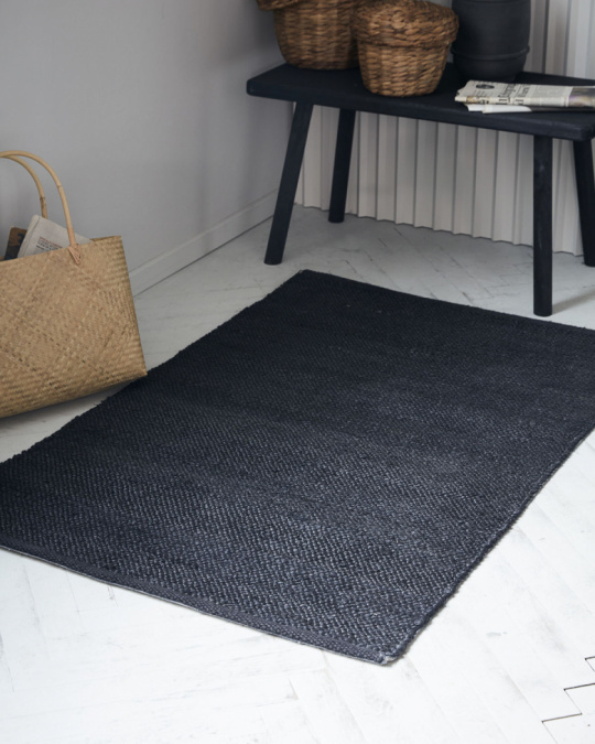 Teppich \'Hanf\' 90x60 - Schwarz