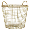 Korb mit Griff - Natur / Messing