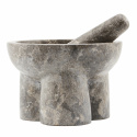 Mörser mit Stoßdämpfer \'Kulti\' - Grau / Braun