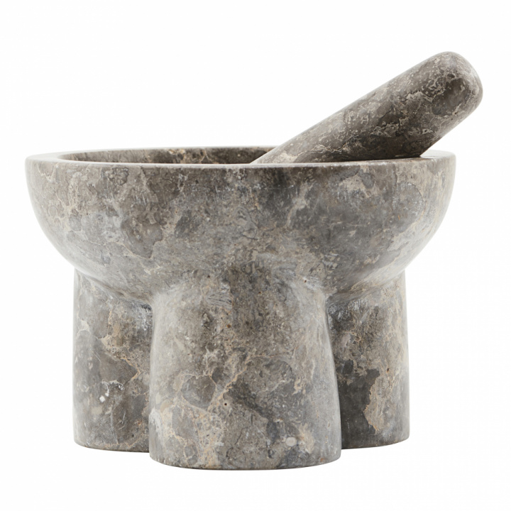 Mörser mit Schock 'Kulti' - Grau / Braun