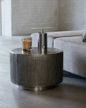 Couchtisch \'Rota\' 35x50cm - Gebürstetes Silber