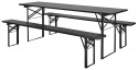 Tische und Bänke \'Garden\' 220x60cm - Schwarz