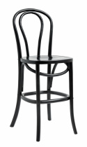 Barhocker \'Bistro\' - Holz / Schwarzer Lack