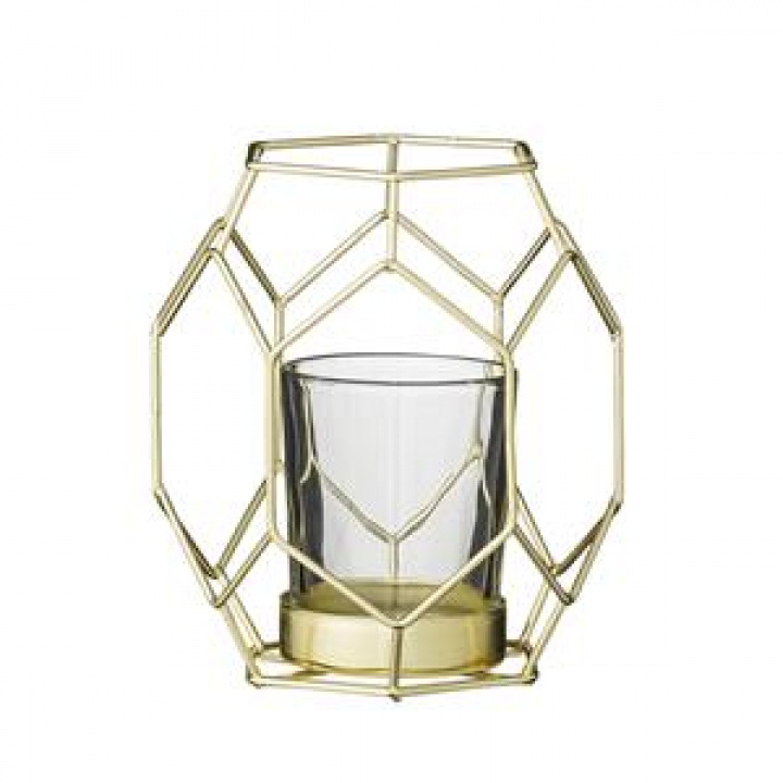 Kerzenlaterne - Grafik Gold