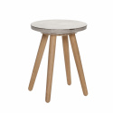 Beistelltisch Concrete S - Beton / Eichenholz