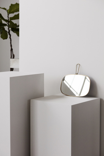 Spiegel mit Rahmen 20x30 cm - Messing