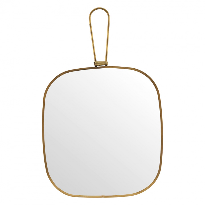 Spiegel mit Rahmen 20x22 cm - Messing