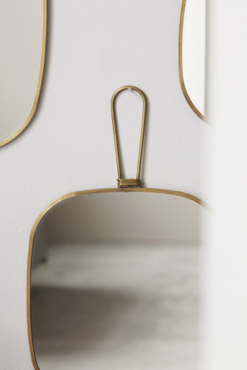 Spiegel mit Rahmen 20x22 cm - Messing
