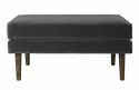 Bank / Fußhocker \'Wind\' - Grau