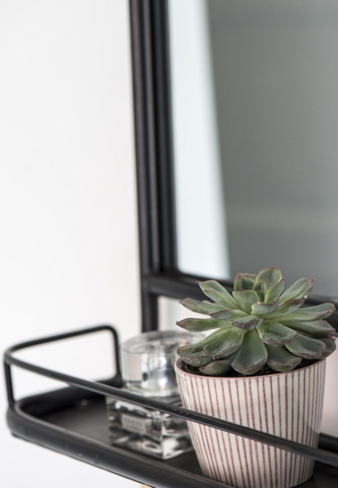 Wandspiegel mit Regalen - Schwarz | Spiegel - Bad - ZIMMER