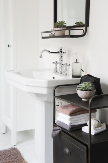 Wandspiegel mit Regalen - Schwarz | Spiegel - Bad - ZIMMER