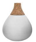 Vase - Kork und Weiß