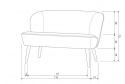 Sofa \'Sara\' - Ocker/Samt