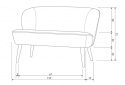 Sofa \'Sara\' - Elfenbeinfarben/Samt