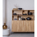 Sideboard \'New Gravure\' 200cm - Eiche/Schwarz