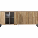 Sideboard \'New Gravure\' 200cm - Eiche/Schwarz