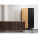 Sideboard \'New Gravure\' 200 cm – Dunkelbraun/Schwarz