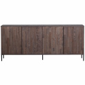 Sideboard \'New Gravure\' 200 cm – Dunkelbraun/Schwarz