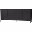 Sideboard \'New Gravure\' 200cm - Schwarz/Schwarz