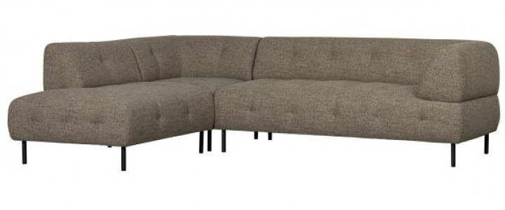 Linkes Ecksofa 'Lloyd' - Dunkelbraun