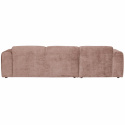 Sofa \'Cloud\' 3-Sitzer Chaiselongue links - Braungrau/Rosa