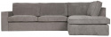 Ecksofa \'Thomas\' - Gerippt Grau