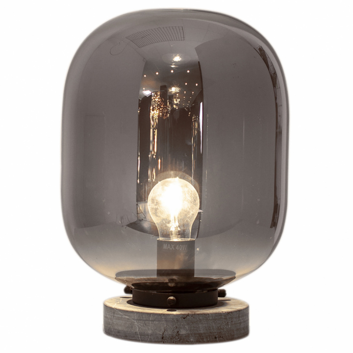 Tischlampe 'Leola' - Rauchgrau