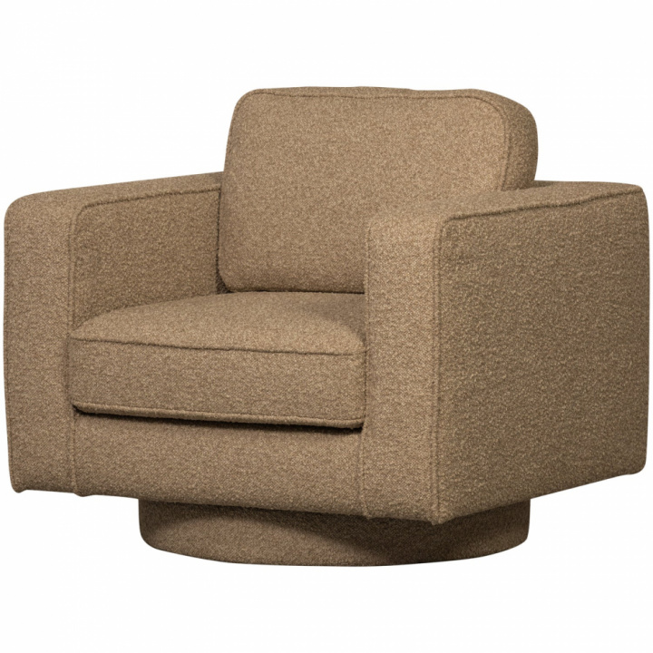 Drehsessel \'Lazy\' - Braunes Bouclé in der Gruppe Möbel / Stühle und Polstermöbel / Sessel bei Reforma (400543-B)
