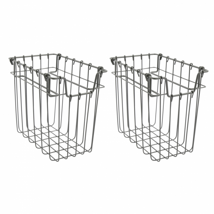 2er Pack Metallkörbe 'Addit' - Grau (S)