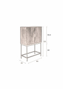 Schrank \'Honigschrank\' 2DO - Braun