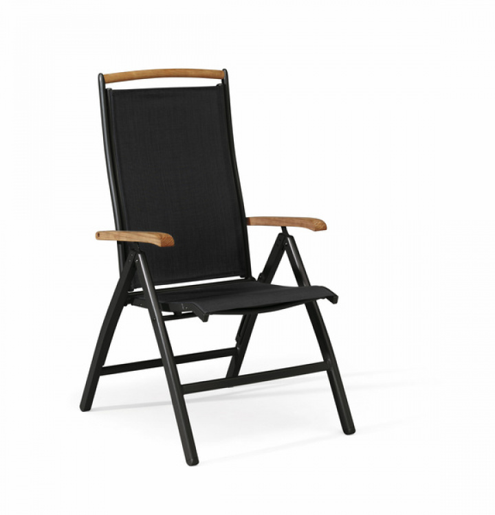 Positionssessel \'Nydala\' - Schwarz / Natur in der Gruppe Outdoor / Outdoor-Sessel bei Reforma (41114)