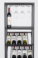 Weinregal \'Cantor\' S - Schwarz