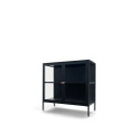 Sideboard \'Hagavik\' 2 Sektionen - Schwarz/Messing