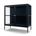 Sideboard \'Hagavik\' 2 Sektionen - Schwarz/Messing