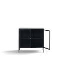 Sideboard \'Hagavik\' 2 Sektionen - Schwarz/Messing