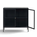 Sideboard \'Hagavik\' 2 Sektionen - Schwarz/Messing
