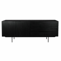 TV-Bank \'Travis\' - Schwarz/Eiche