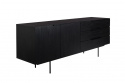 TV-Bank \'Travis\' - Schwarz/Eiche