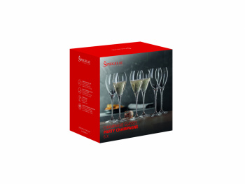 6-pack Champagnerglas \'Party\' - Transparent