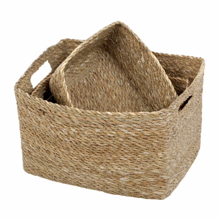 Aufbewahrungsboxen \'Seegras\' - 3 Stück in der Gruppe Möbel / Regale & Aufbewahrung / Kisten & Körbe bei Reforma (45508)