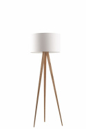 Stehlampe \'Tripod\' - Holz und Weiß