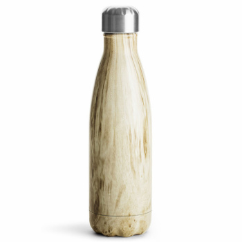 Stahlflasche \'50cl\' - Holz/Natur