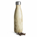 Stahlflasche \'50cl\' - Holz/Natur