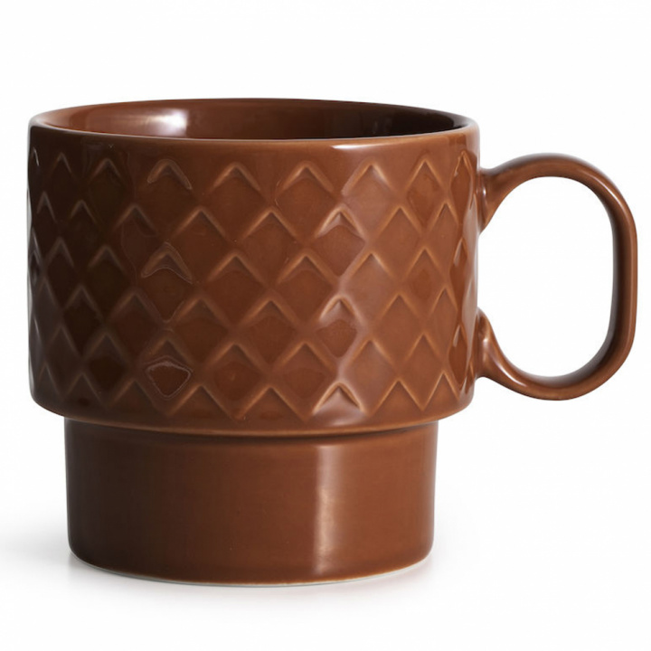 Mugg 'Coffee & More' - Terrakotta / Braun