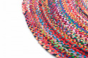 Runder Teppich \'Flätan\' 80cm - Mehrfarbig