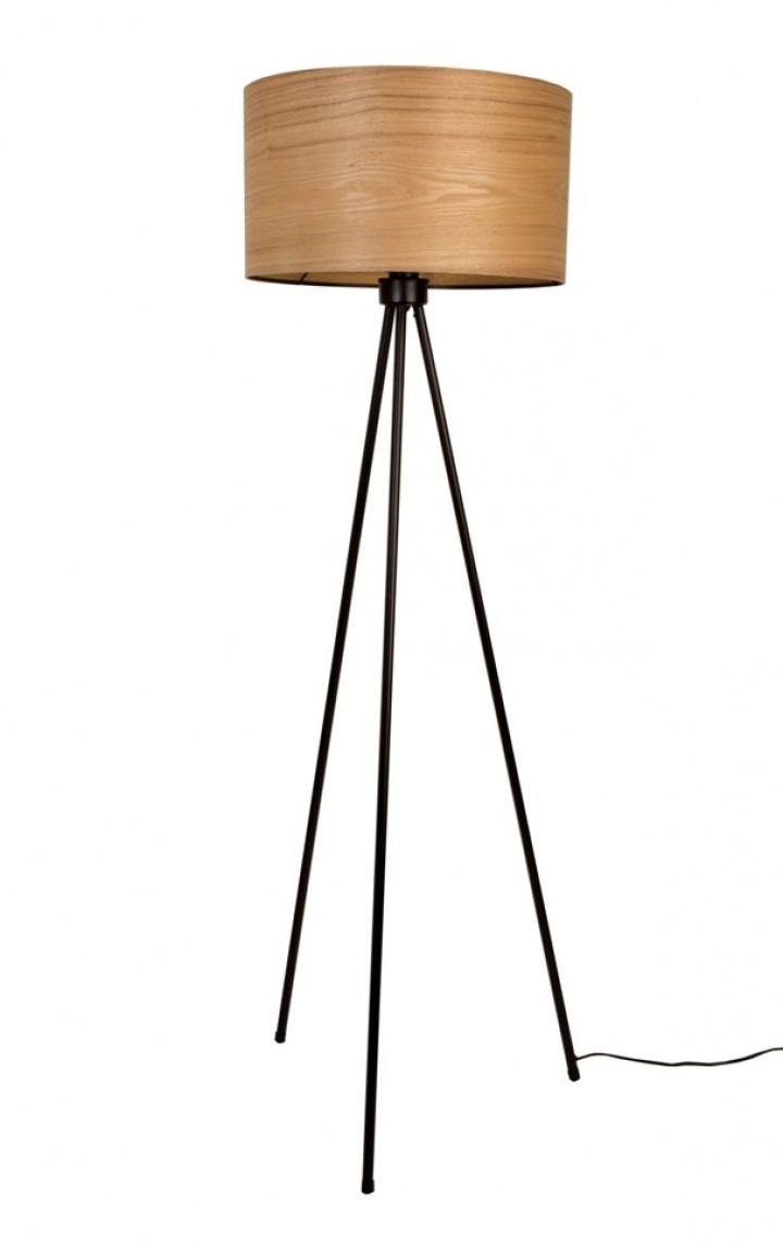 Stehlampe 'Woodland' - Schwarz/Natur