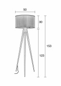 Stehleuchte \'Tripod\' - Natur/Walnuss