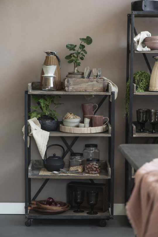 Lagerwagen mit 4 Regalen - Vintage | Tische & Wagen - Bad - ZIM