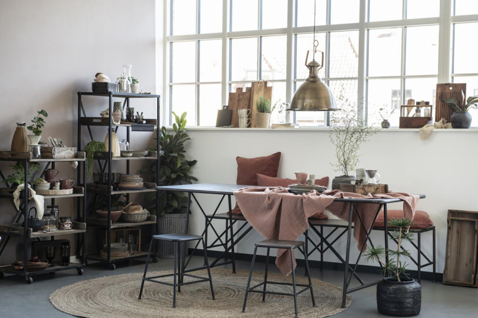 Lagerwagen mit 6 Regalen - Vintage