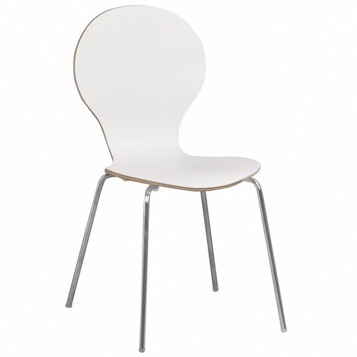 Stuhl 'Fusion' Weiß / Chrom